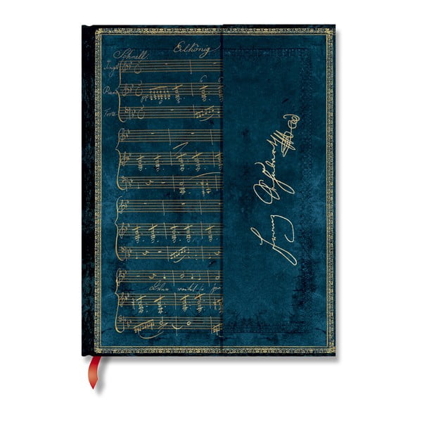 Plavi notes s crtama u tvrdom uvezu Paperblanks Schubert, 144 stranice