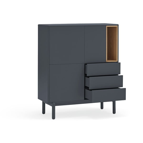 Tamno siva visoka komoda 100x120 cm Corvo - Teulat-image-3