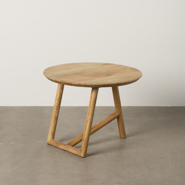 Okrugli stolić za kavu od masivnog manga u prirodnoj boji ø 60 cm Mao – Ixia-image-1