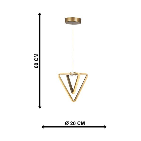 Metalna LED viseća svjetiljka u brončanoj boji ø 20 cm Baris – Squid Lighting-image-4