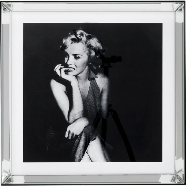 Glazirana crno-bijela slika Kare Design Hollywood Diva, 60 x 60 cm