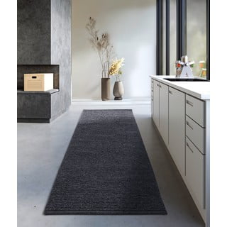 Tamno siva ručno rađena vunenia staza 80x200 cm Francois – Villeroy&Boch