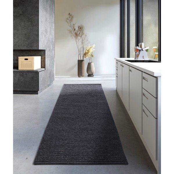 Tamno siva ručno rađena vunenia staza 80x200 cm Francois – Villeroy&Boch-image-1