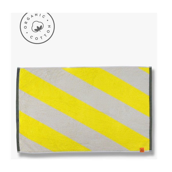 Žuta  kupaonska prostirka od organskog pamuka 50x80 cm Diagonal – Mette Ditmer Denmark-image-3