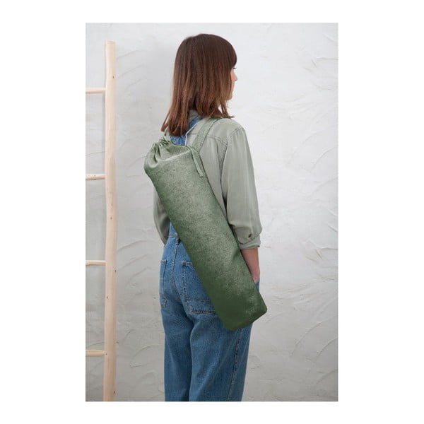 Platnena torba za jogamatku Really Nice Things Green Moss, visina 80 cm-image-1
