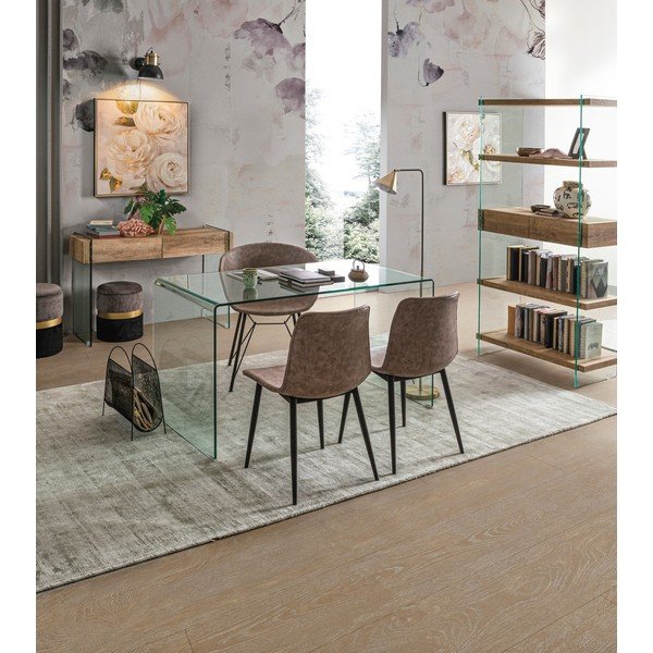 Crni/sivi baršunast tabure Polina – Bizzotto-image-3