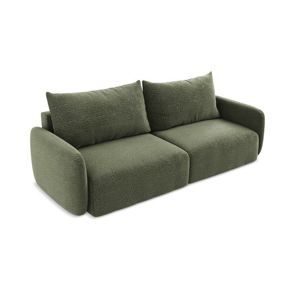 Zelena sklopiva/s prostorom za odlaganje sofa 238 cm Kalena – Makamii-image-2