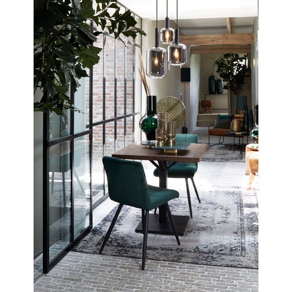 Siva stropna svjetiljka sa staklenim sjenilom ø 21 cm Lekar - Light & Living-image-4