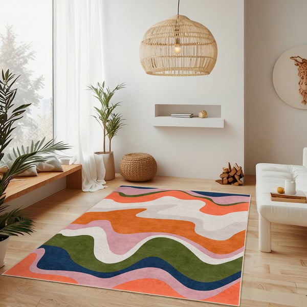 Narančasti periv tepih 80x150 cm Squiggly Orange – Mila Home-image-1