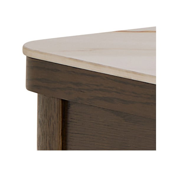 Bež/tamno smeđi pomoćni stol s keramičkom daskom 40x100 cm Southampton – Actona-image-4