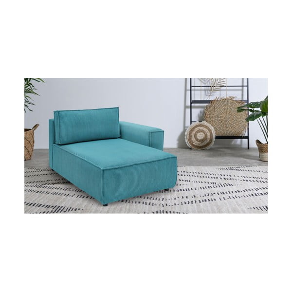 Plava modularna sjedeća garnitura od samta (s desnim kutom) Nihad modular – Bobochic Paris-image-1