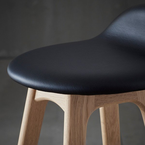 Kožna okretna barska stolica 79 cm Buck – Hammel Furniture-image-1