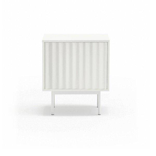 Bijeli noćni ormarić u mat dekoru Sierra – Teulat