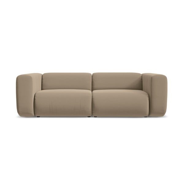 Bež baršunasti sofa 228 cm Ekahi – Makamii