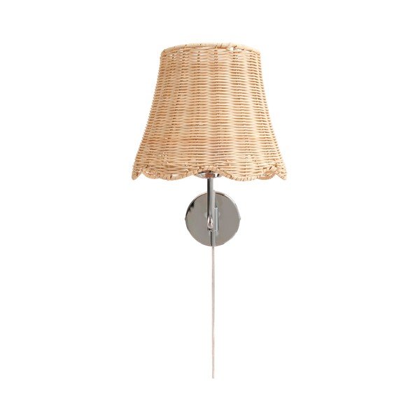 Od bambusa zidna lampa s utikačem u srebrnoj boji/u prirodnoj boji Strå – Jotex-image-4