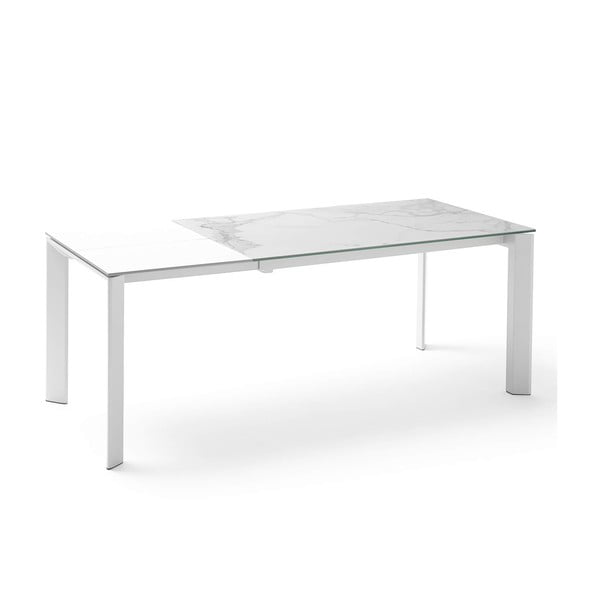 Sivo-bijeli sklopivi blagovaonski stol sømcasa Lisa Blanco, dužina 140/200 cm