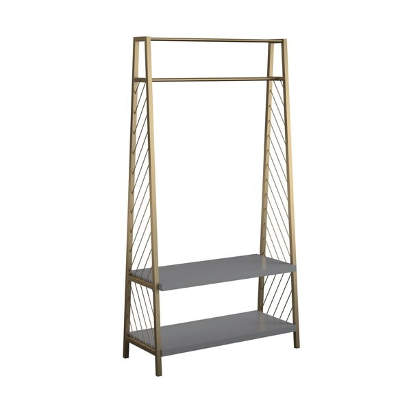 Polica za predsoblje u sivo-zlatnoj boji CosmoLiving by Cosmopolitan Brielle-image-2