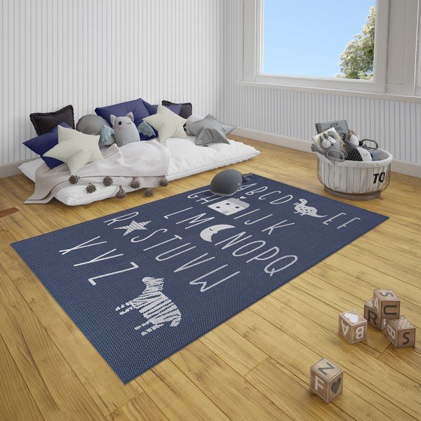 Plavi dječji tepih Ragami Letters, 120 x 170 cm-image-1