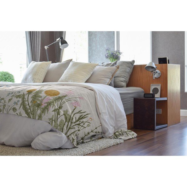 Pokrivač s dodatkom pamuka Tierra Bella Botanic Herbs, 170 x 240 cm-image-1