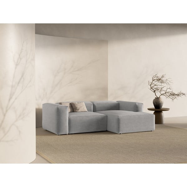 Svijetlo siva kutna garnitura (s desnim kutom/s ležaljkom) Bergamo – Cosmopolitan Design-image-1