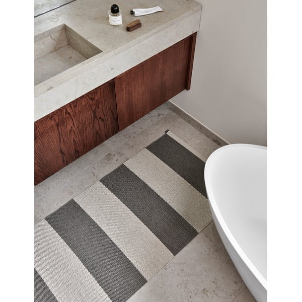 Antracitno siva/krem unutarnja i vanjska staza 70x150 cm Bob Charcoal Linen – Pappelina-image-4