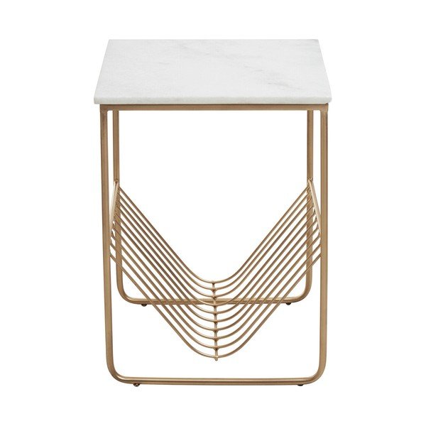 Pomoćni stol s mramornom pločom 40x40 cm Mandoli – Premier Housewares-image-3