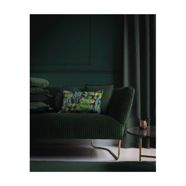 Okrugli ukrasni jastuk s baršunastom navlakom Velvet Atelier Dark Green, ⌀ 45 cm-image-1