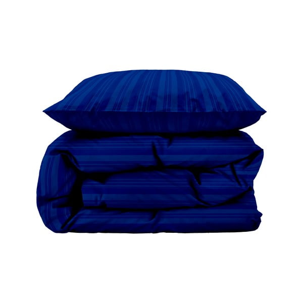 Tamno plava posteljina za krevet za jednu osobu od damasta 140x200 cm Noble – Södahl