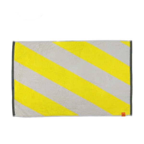 Žuta  kupaonska prostirka od organskog pamuka 50x80 cm Diagonal – Mette Ditmer Denmark