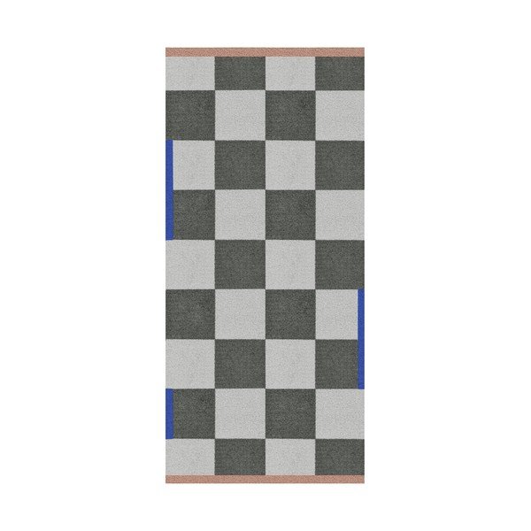 Tamno zeleni/krem periv tepih 70x150 cm Square – Mette Ditmer Denmark
