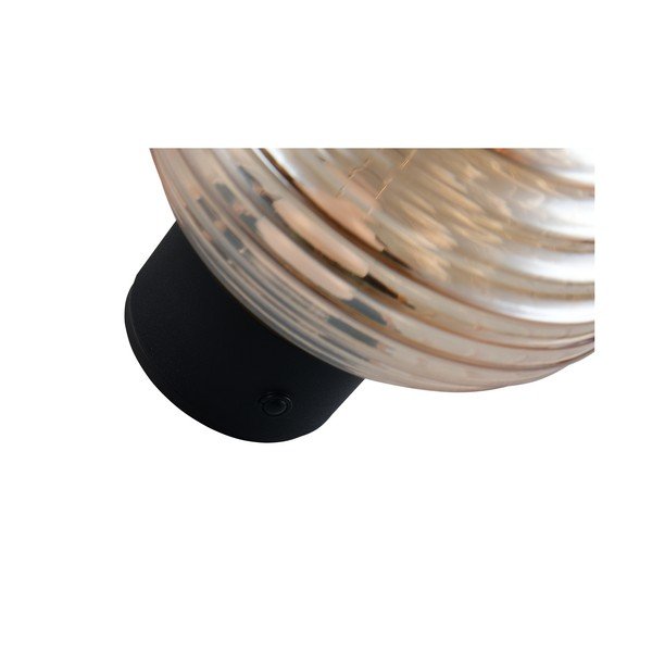 Jantarna staklena LED zidna lampa s USB ø 15,5 cm Earl – Reality-image-4