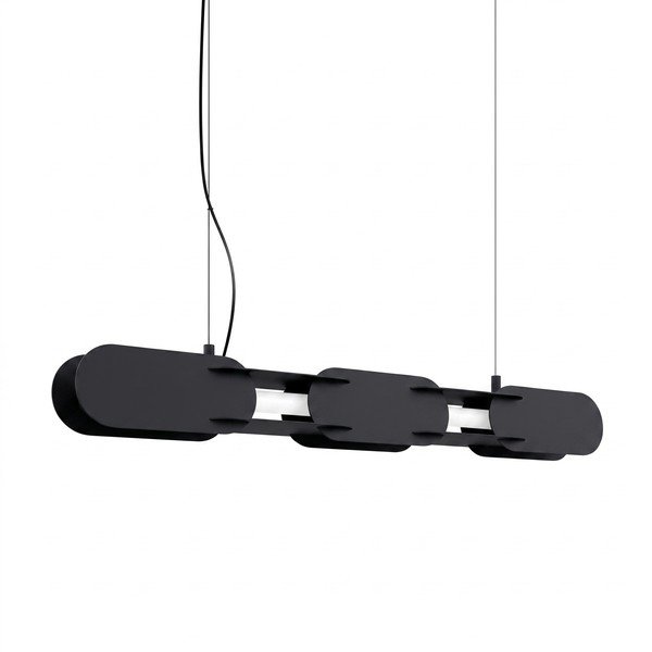 Crna metalna LED viseća svjetiljka CHAIN – Thoro