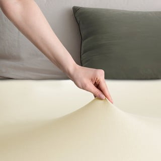 Krem plahta s gumom od jeseya 160x200 cm Amber – Restilo