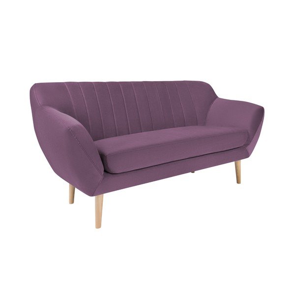 Sofa od ljubičastog baršuna Mazzini Sofas Sardaigne, 158 cm-image-1