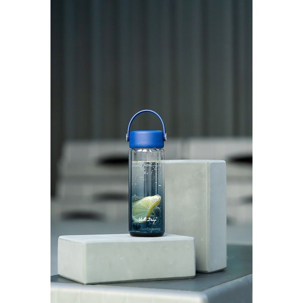 Plava staklena boca za vodu 350 ml Fuori – Vialli Design-image-4