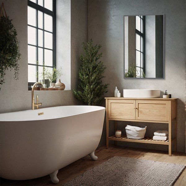 Zidno ogledalo 52x72 cm Grey – knor-image-1