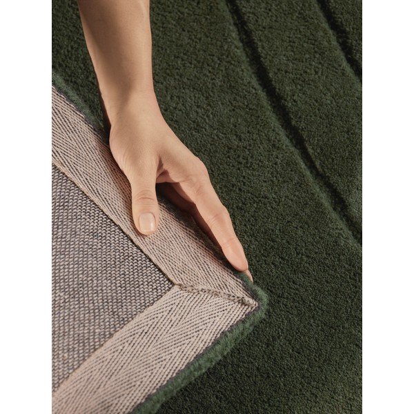 Tamno zeleni ručno rađen vunen tepih 80x150 cm Arcura – Vikosa-image-4