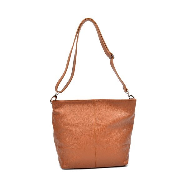 Konjak smeđa kožna torbica Luisa Vannini Ginata-image-1