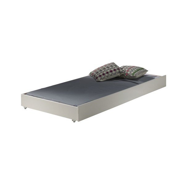 Bijeli dječji krevet od masivnog bora na kat s prostorom za pohranu 90x200 cm SCOTT – Vipack-image-3