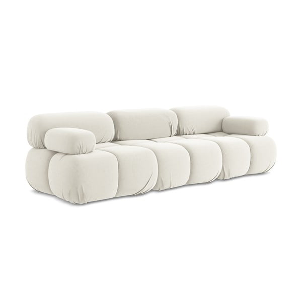 Bijela baršunasti sofa 285 cm Lokua – Makamii-image-3