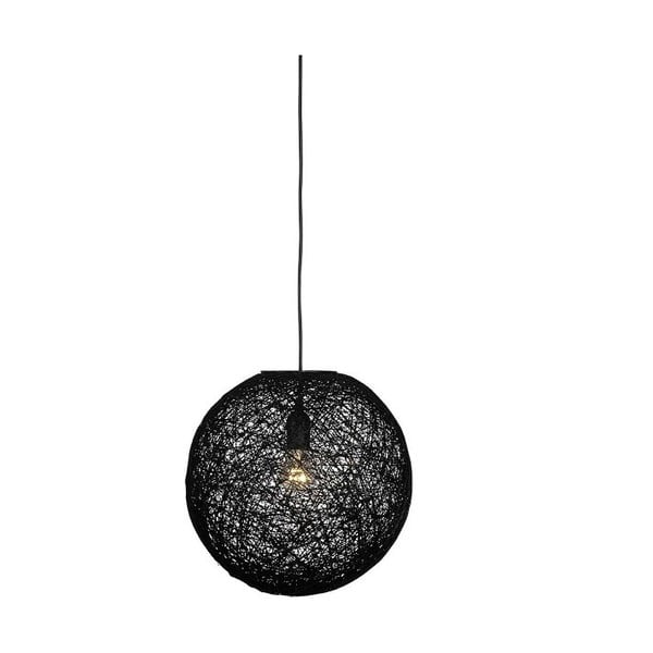 Crna stropna lampa LABEL51 Twist, ⌀ 45 cm