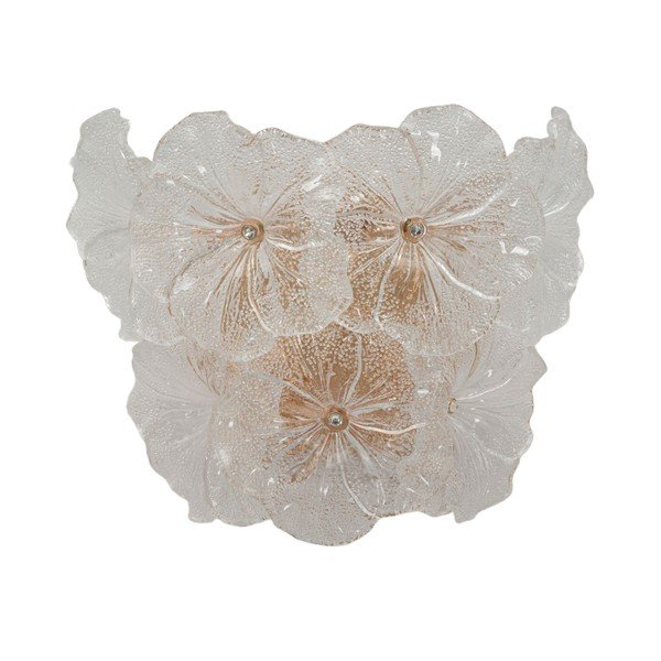 Staklena zidna lampa u zlatnoj boji Ibiscus – Mauro Ferretti