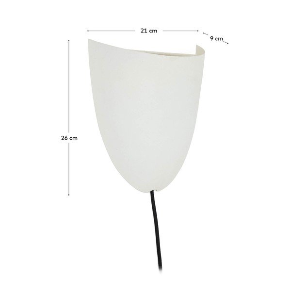 Bijela zidna lampa s utikačem Nibla – Kave Home-image-4