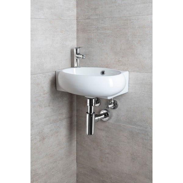 Bijeli keramički umivaonik za WC 43x28,5 cm Ribera – Sapho-image-1