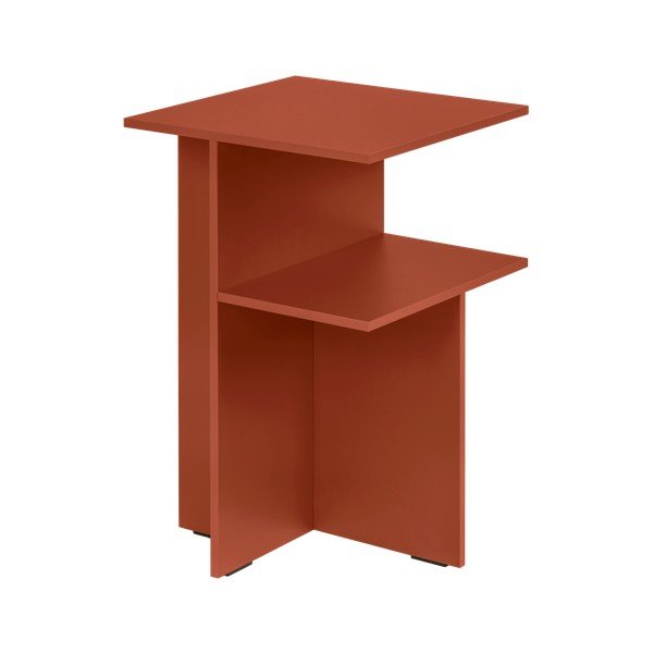 Noćni ormarić s policama boje terakote Atik – noo.ma-image-4