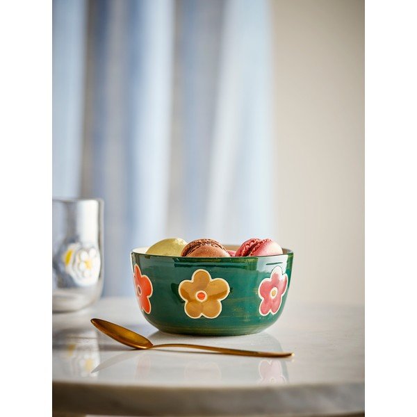 Tamno zelena dječja zdjelica od kamenine ø 12 cm Addy – Bloomingville Mini-image-1