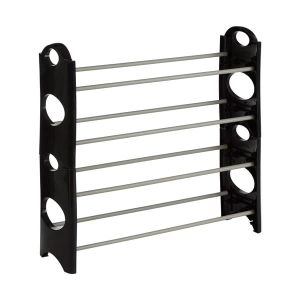 Crni/u srebrnoj boji metalni stalak za cipele Tavia – Premier Housewares