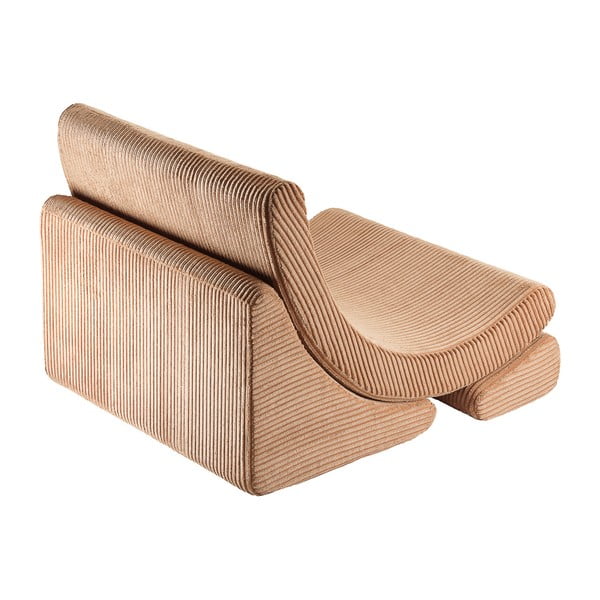 Smeđa dječja fotelja od samta Moon – Wigiwama-image-2