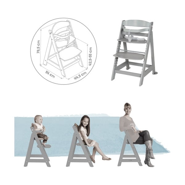 Smeđe-siva dječja blagovaonska stolica Miffy – Roba-image-2