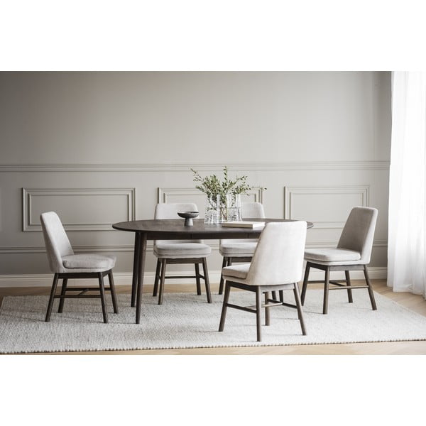 Tamno smeđi proširiv blagovaonski stol od punog hrasta 105x170 cm Tyler – Rowico-image-1